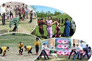 In the central district of Kitab were competitions on national games.